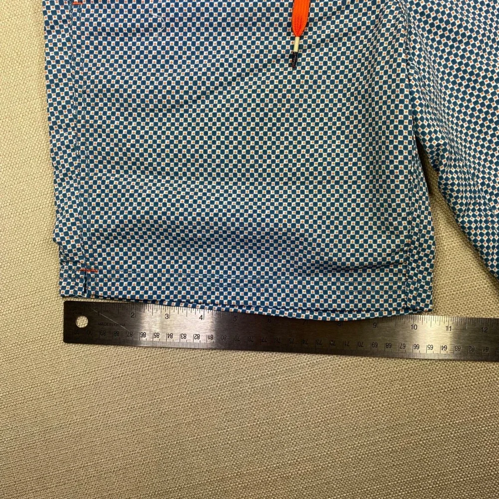 RVCA Mens Oddball Hybrid Boardshorts Blue Orange Geometric Print Size 29 NWT